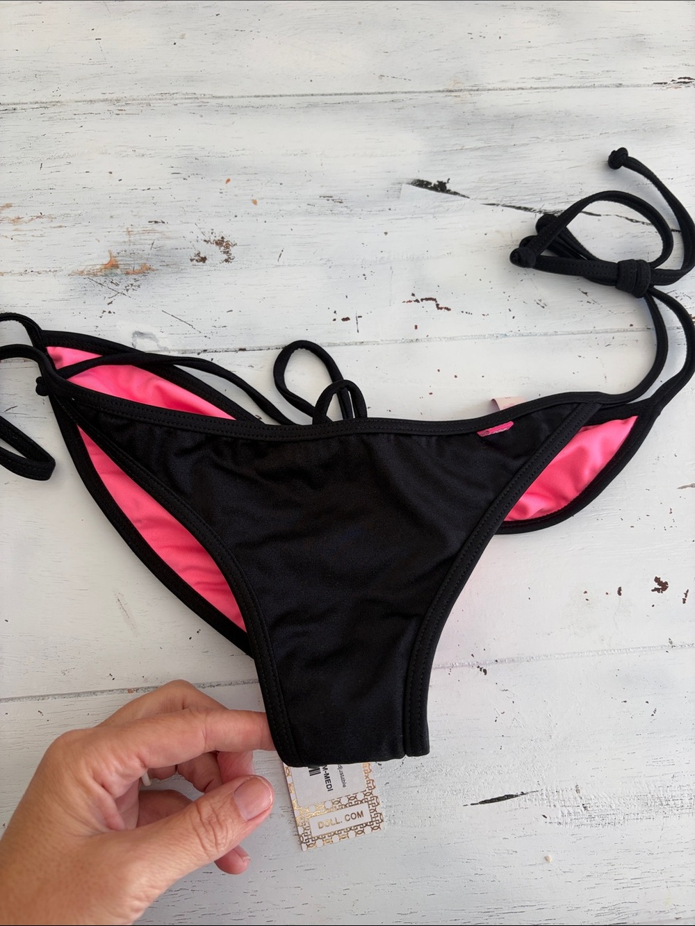 Doll Swimwear single riseBlack San Pedro Bikini bottom Women Swim Bikinis M NWT